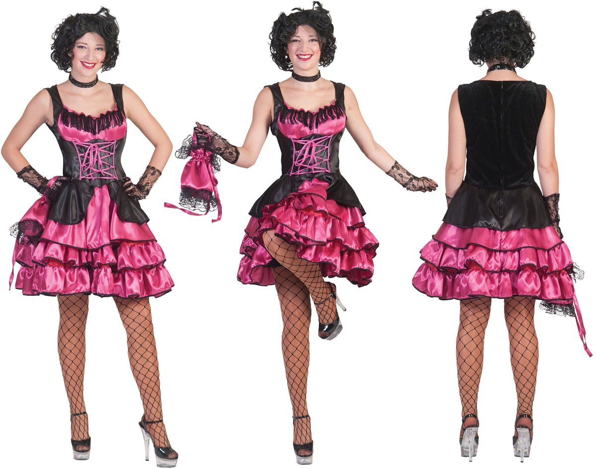 Jaren 20 Danseressen Kostuum | Pinkarella Can Can | Vrouw | Maat 44-46 | Carnaval kostuum | Verkleedkleding